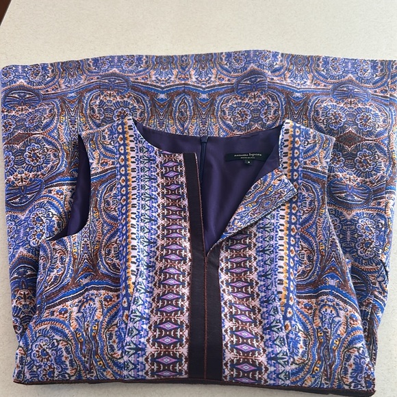 Nanette Lepore Kaleidoscope Sleeveless Dress Size 0 💙💜💛🤎 It has pockets! 👗 - Picture 15 of 17